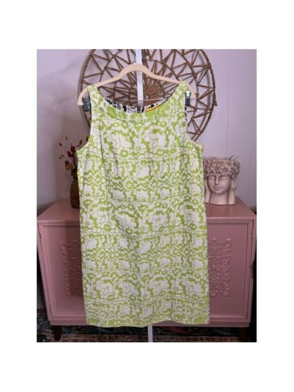 Women's Soca St. John Dress‎ Size 12 Green White